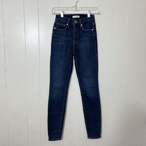 Good American Good Legs Jeans Womens Stretch Blue Skinny Leg Size 00/24 EUC